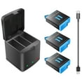 thumbnail image 1 of NATNO 3 Pack Rechargeable Battery 1800mAh Fit for GoPro Hero 11, GoPro Hero 10, GoPro Hero 9 Black Camera AHDBT-11-1 AHDBT-10-1 AHDBT-901 with Battery Charger CHDHX-111-FW CHDHX-101-CN CHDHX-901-MX, 1 of 9