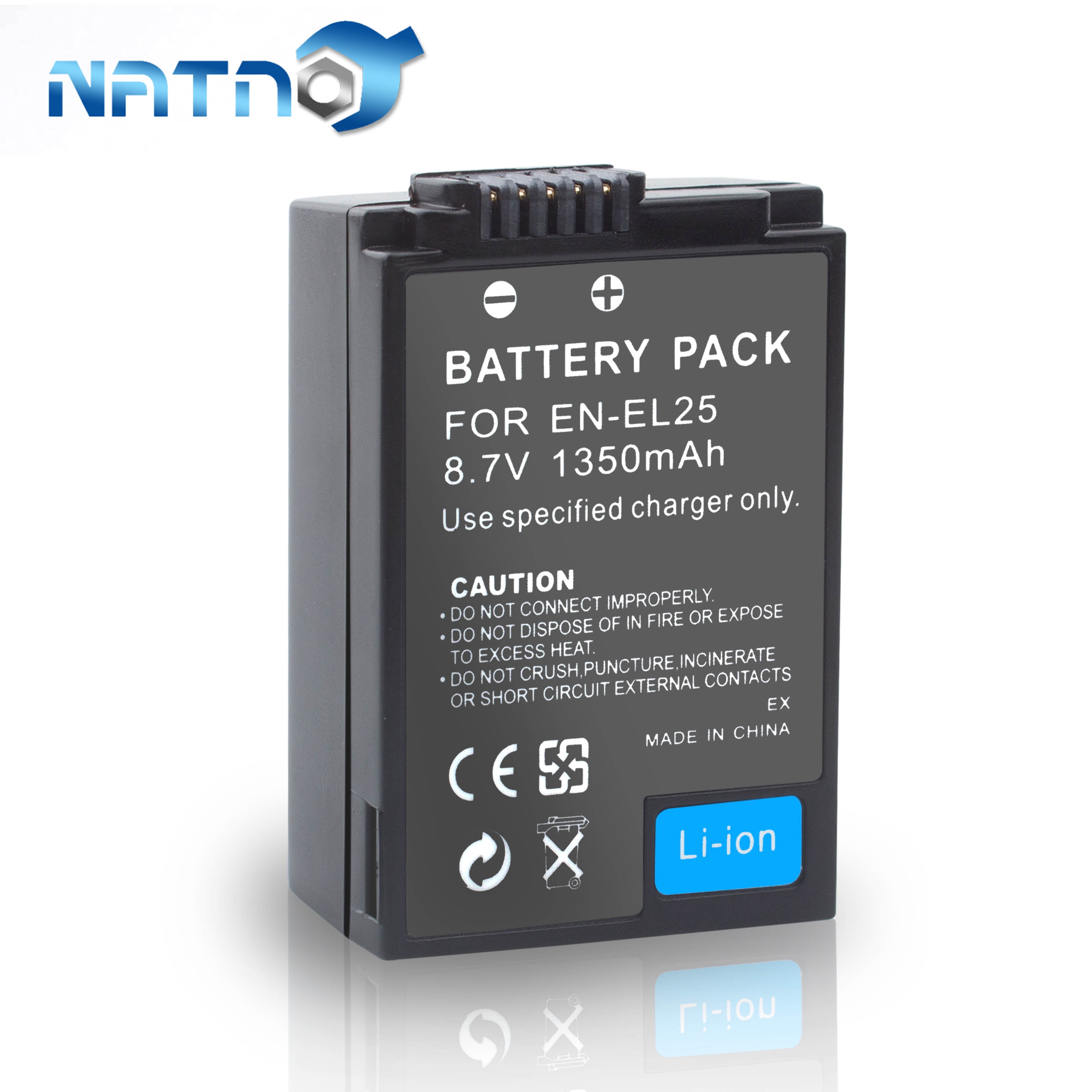 Batterie EN-EL25 Compatible Nikon Z50 Z FC - 8.7V 1350mAh - Appareil Photo Sans Miroir - 6