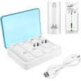 thumbnail image 1 of NATNO Upgrade Version 4-in-1 Charging Station for Wii/Wii U Remote Controller, with 4Pcs Rechargeable Battery Packs and USB Cable, 1 of 8