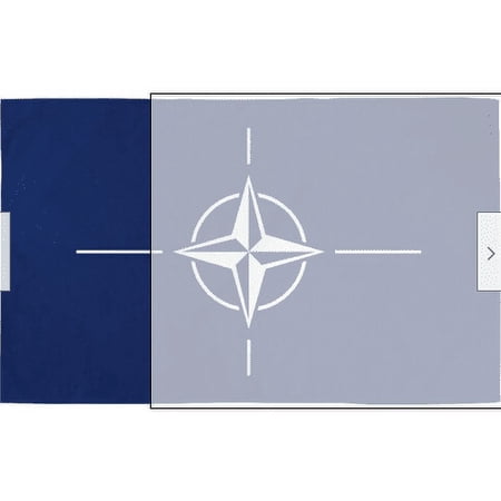 NATO Flag 3x5ft House Flag North Atlantic Treaty Organization Flag 100D FABRIC