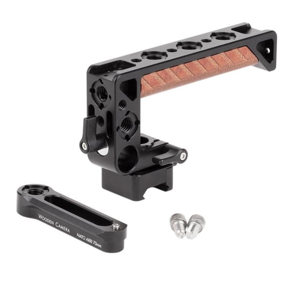 Wooden Camera NATO Handle Plus V2 Kit, Includes NATO ARRI 70mm Rail and 1.67" Screw Channel
