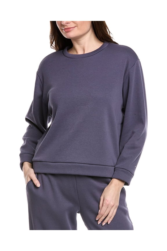 womens Nova Brushed Knit Sweatshirt, xs, Blue