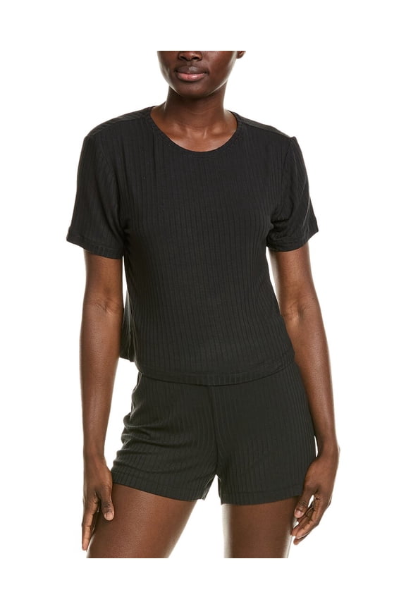 womens Skye Rib Top, xs, Black