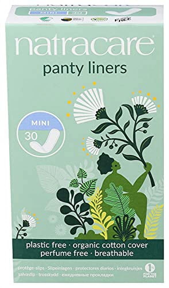 NATRACARE Mini Pant Liners, Unscented, (Pack of 30) 