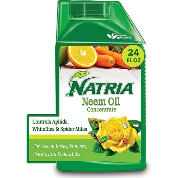 Natria Neem Oil Concentrate - Insecticide for Indoor and Outdoor Use - 24 Ounce Bottle