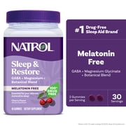 Natrol  Sleep & Restore Magnesium Glycinate Gummies, Melatonin-Free, Cherry Flavored, 30 Day Supply