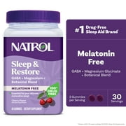 Natrol  Sleep & Restore Magnesium Glycinate Gummies, Melatonin-Free, Cherry Flavored, 30 Day Supply