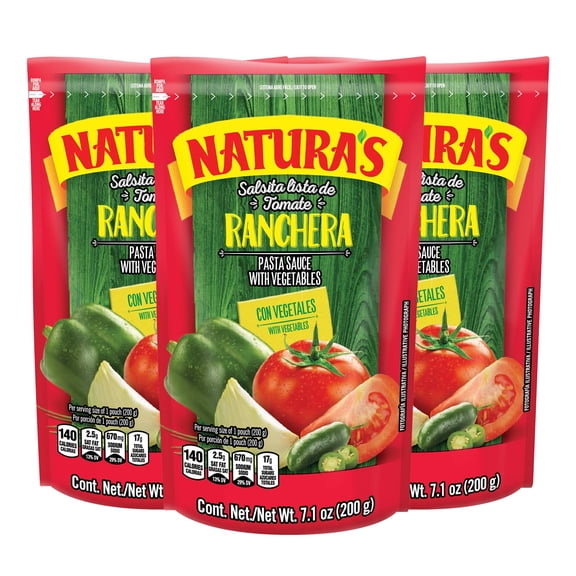 NATURA'S Salsa Ranchera, Natural, No Preservatives, Sauce, 7.1oz.