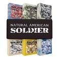 thumbnail image 1 of NATURAL AMERICAN SOLDIER Men's Natural Bar Soap – 100% All Natural, Masculine Scents, Essential Oils, Organic Shea Butter, No Harmful Chemicals for Men (6pk), Made in USA, 5 oz, 1 of 14