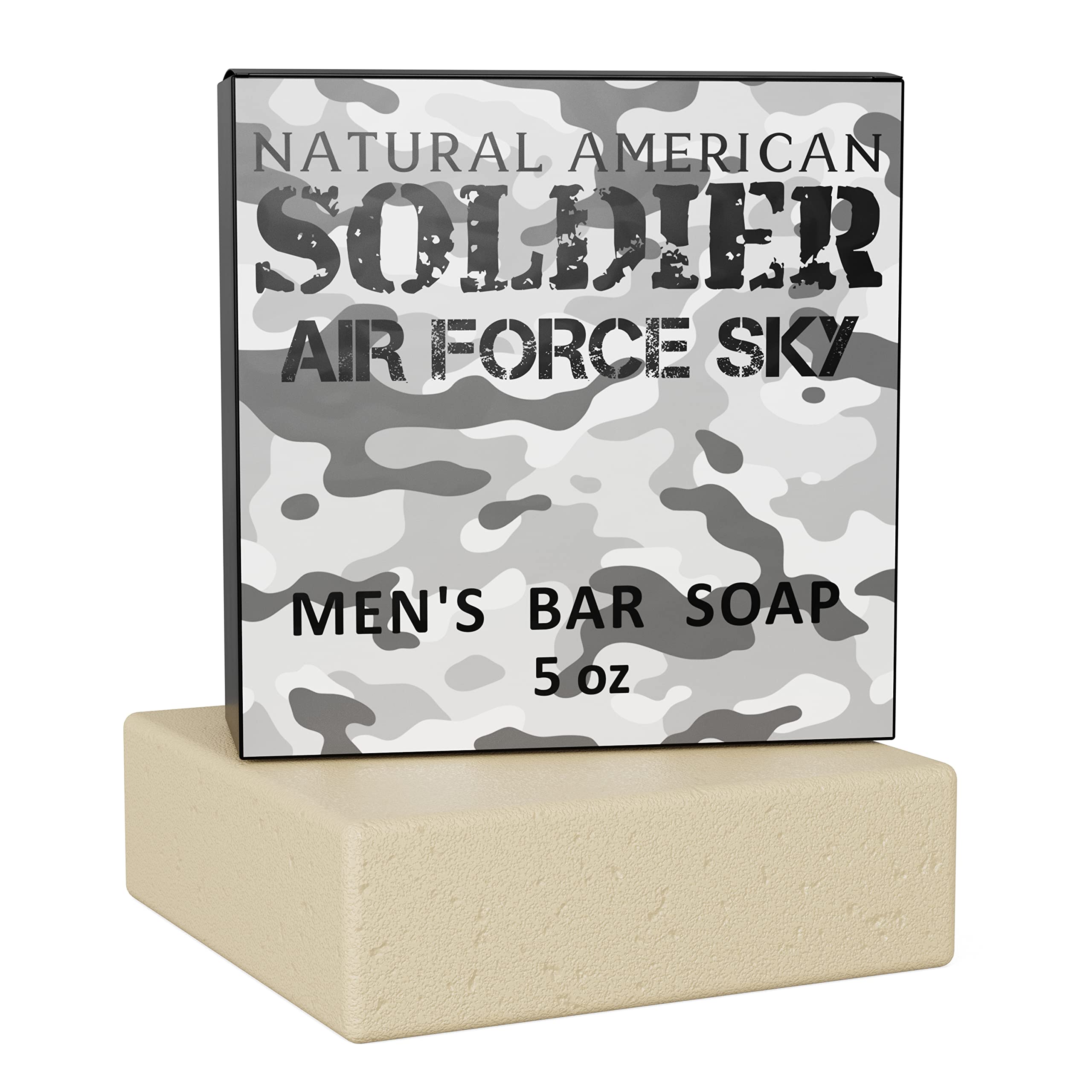 NATURAL AMERICAN SOLDIER Men’s STF9 Bar Soap AIR FORCE 100 All