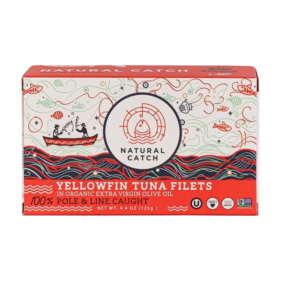Natural Catch Yellowfin Tuna in Organic Extra Virgin Olive Oil 4.4 oz