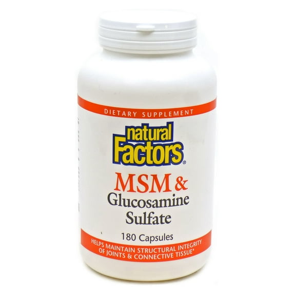 NATURAL FACTORS MSM & Glucosamine Sulfate Combo - 180 Capsules