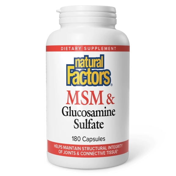 NATURAL FACTORS MSM & Glucosamine Sulfate Combo - 180 Capsules