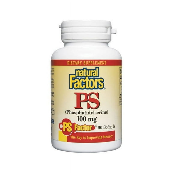 Natural Factors, Phosphatidylserine, Support for Memory, Concentration and Brain Functions,Soy and Gluten Free, 60 Softgels