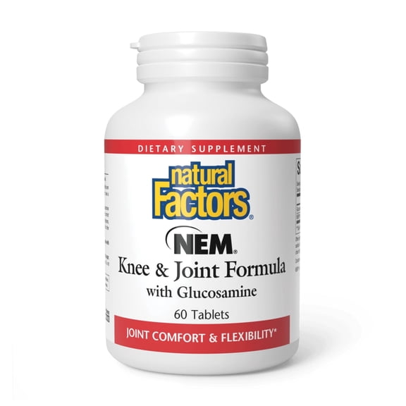 Natural Factors NEM Knee & Joint Formula Promotes Flexibility and Comfort, 60 Tablets