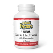 تركيبة NEM للركبة والمفاصل من Natural Factors تعزز المرونة والراحة، 60 قرصًا
