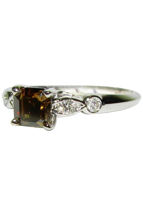 NATURAL FANCY BROWN COLOR DIAMOND RING