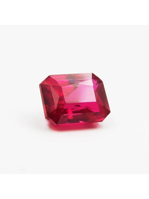 NATURAL Ruby Bloody Red 6.55 Ct Loose Gemstone Emerald Cut Ring Size CERTIFIED Stone