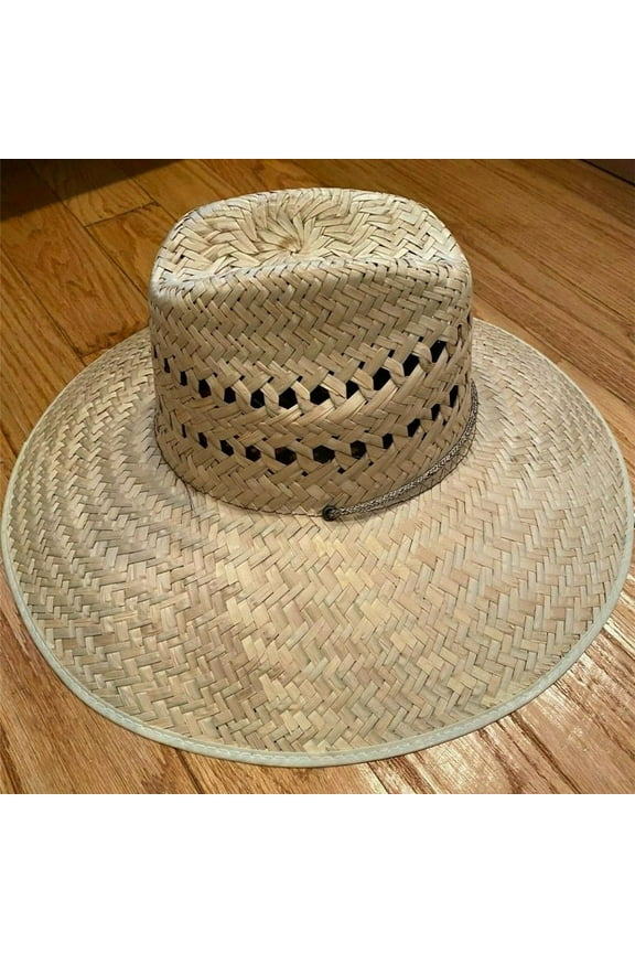 Summer HAT Large Brim Sombrero BEACH GARDENING LIFEGUARD Concho 78 - New with box/tags