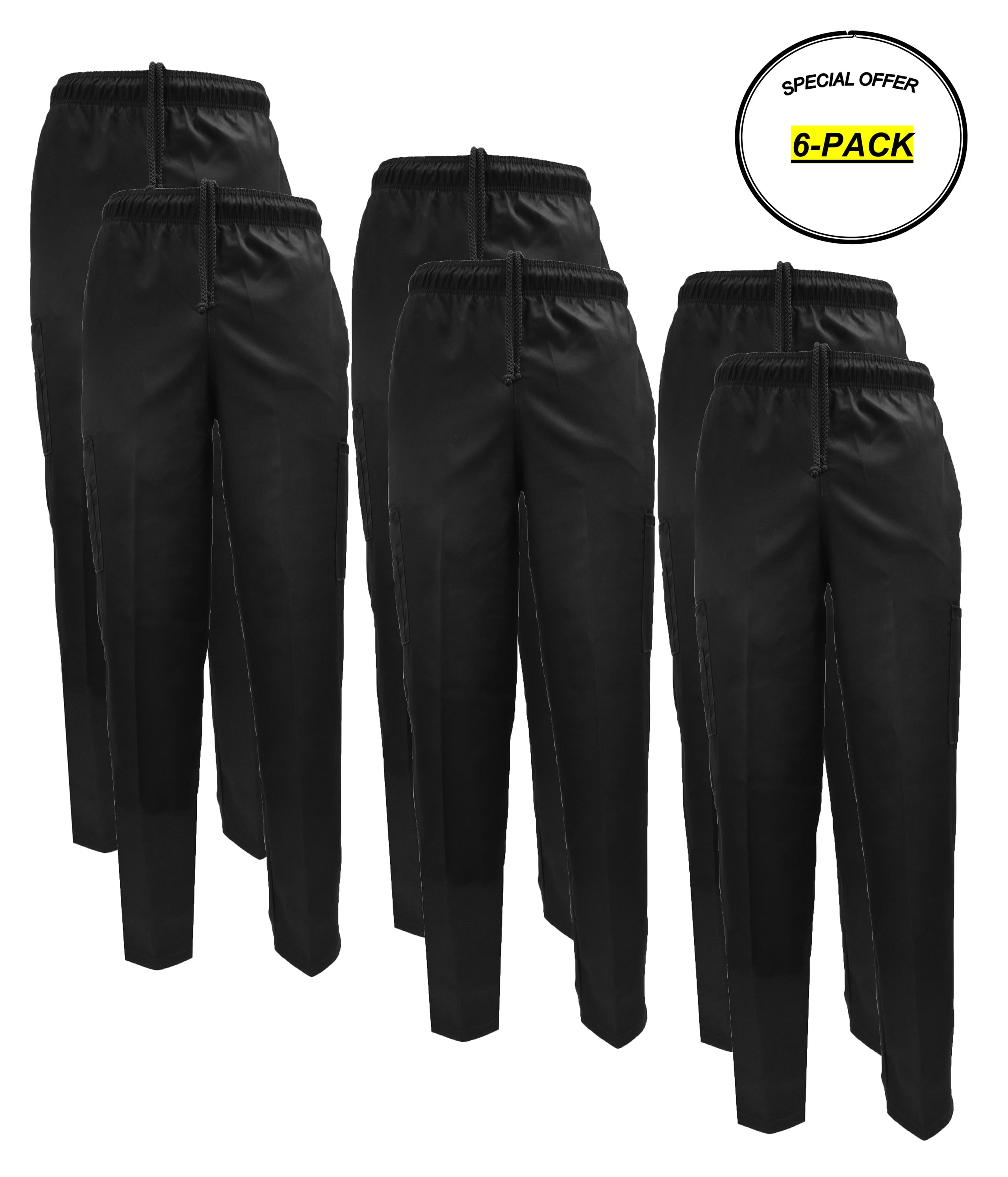 Natural Uniforms Lightweight, Breathable, Black Chef Pants in