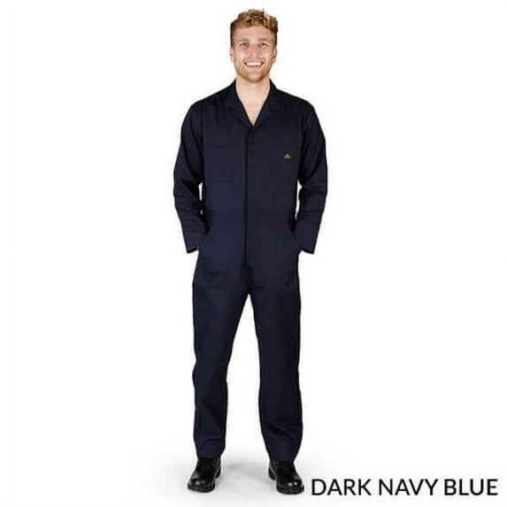NATURAL UNIFORMS MENS LONG SLEEVE WORK COVERALLS- FREE SHIPPING- MANY COLORS AND SIZES