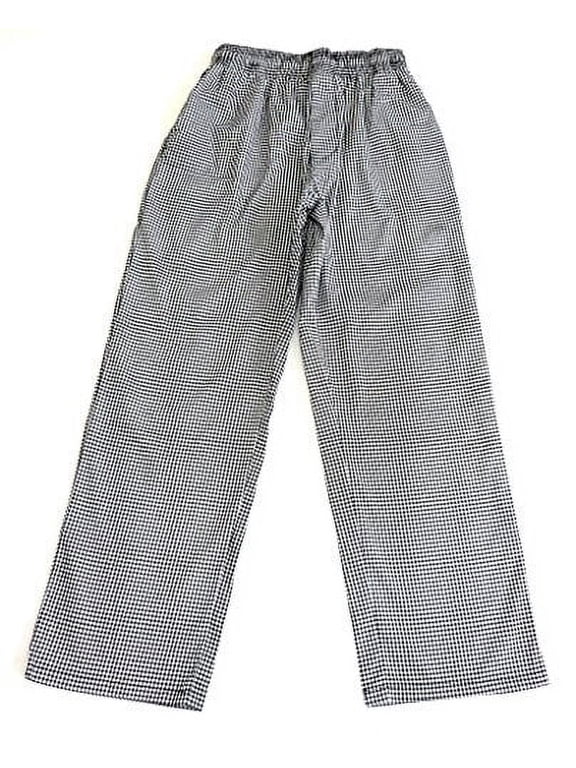 Unisex Black & White Checker Baggy Chef Pants XL Black / White