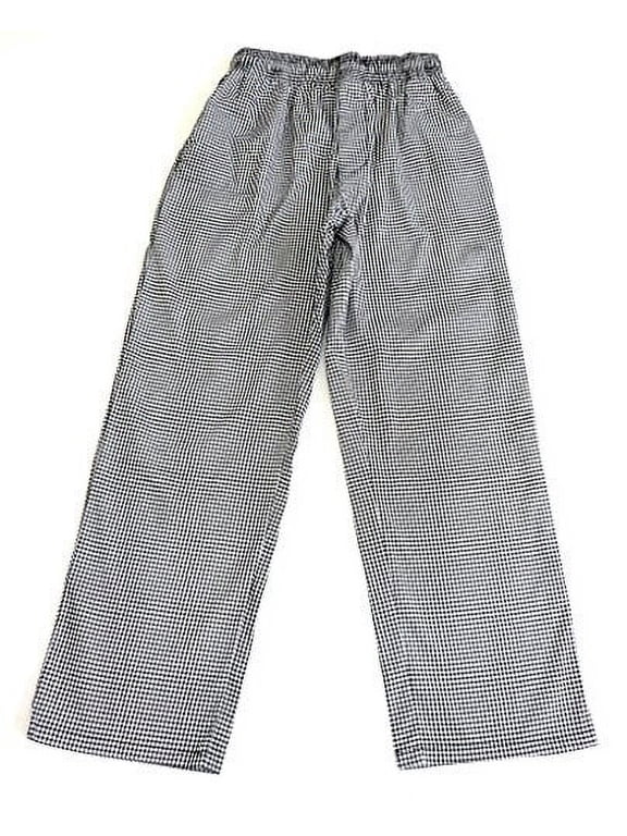 Unisex Black & White Checker Baggy Chef Pants XXXL Black / White
