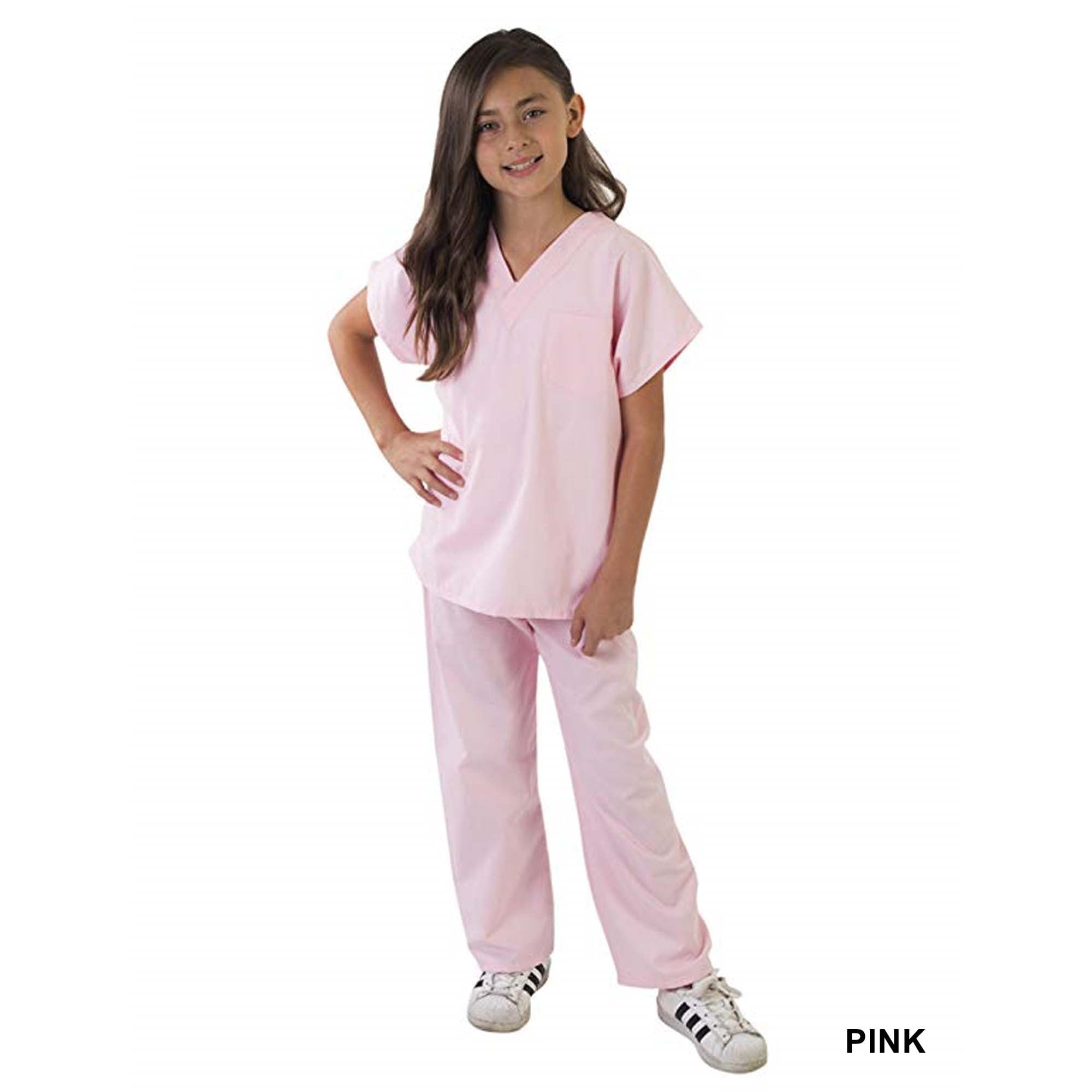 NATURAL UNIFORMS Unisex Kids Soft Cotton Blend Scrubs Set Costume with