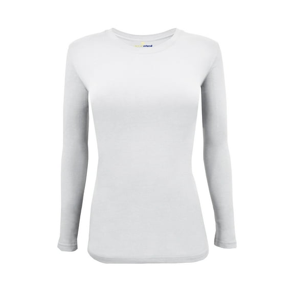 NATURAL UNIFORMS WOMENS LONG SLEEVE TEE SHIRT AND UNDERSCRUB
