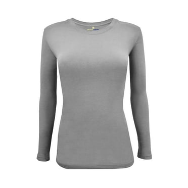 NATURAL UNIFORMS WOMENS LONG SLEEVE TEE SHIRT AND UNDERSCRUB