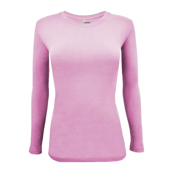 NATURAL UNIFORMS WOMENS LONG SLEEVE TEE SHIRT AND UNDERSCRUB