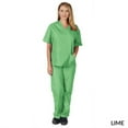 thumbnail image 1 of NATURAL UNIFORMS WOMENS SOLID V-NECK SCRUB SET FREE SHIPPING, 1 of 1