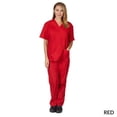 thumbnail image 1 of NATURAL UNIFORMS WOMENS SOLID V-NECK SCRUB SET FREE SHIPPING, 1 of 1