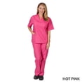 thumbnail image 1 of NATURAL UNIFORMS WOMENS SOLID V-NECK SCRUB SET FREE SHIPPING, 1 of 1