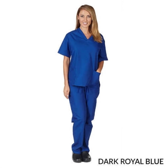 NATURAL UNIFORMS WOMENS SOLID V-NECK SCRUB SET FREE SHIPPING