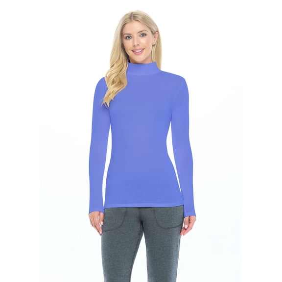 NATURAL UNIFORMS Women's Long Sleeve Turtle-Neck T-Shirt Under Scrub (Ceil Blue, XX-Large)
