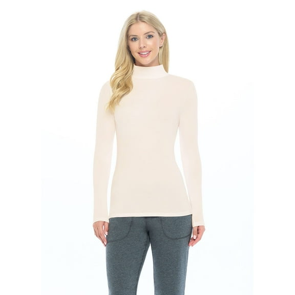 NATURAL UNIFORMS Women's Long Sleeve Turtle-Neck T-Shirt Under Scrub (Nude, XX-Large)