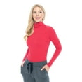 thumbnail image 1 of NATURAL UNIFORMS Women's Long Sleeve Turtle-Neck T-Shirt Under Scrub (Red, Medium), 1 of 1