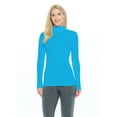 thumbnail image 1 of NATURAL UNIFORMS Women's Long Sleeve Turtle-Neck T-Shirt Under Scrub (Water Blue, Medium), 1 of 1