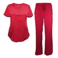 thumbnail image 1 of NATURAL UNIFORMS Womens STRETCH SCRUB SET With V-NECK TOP, 1 of 7
