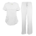 thumbnail image 1 of NATURAL UNIFORMS Womens STRETCH SCRUB SET With V-NECK TOP, 1 of 6