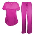 thumbnail image 1 of NATURAL UNIFORMS Womens STRETCH SCRUB SET With V-NECK TOP, 1 of 6