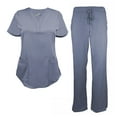 thumbnail image 1 of NATURAL UNIFORMS Womens STRETCH SCRUB SET With V-NECK TOP, 1 of 7