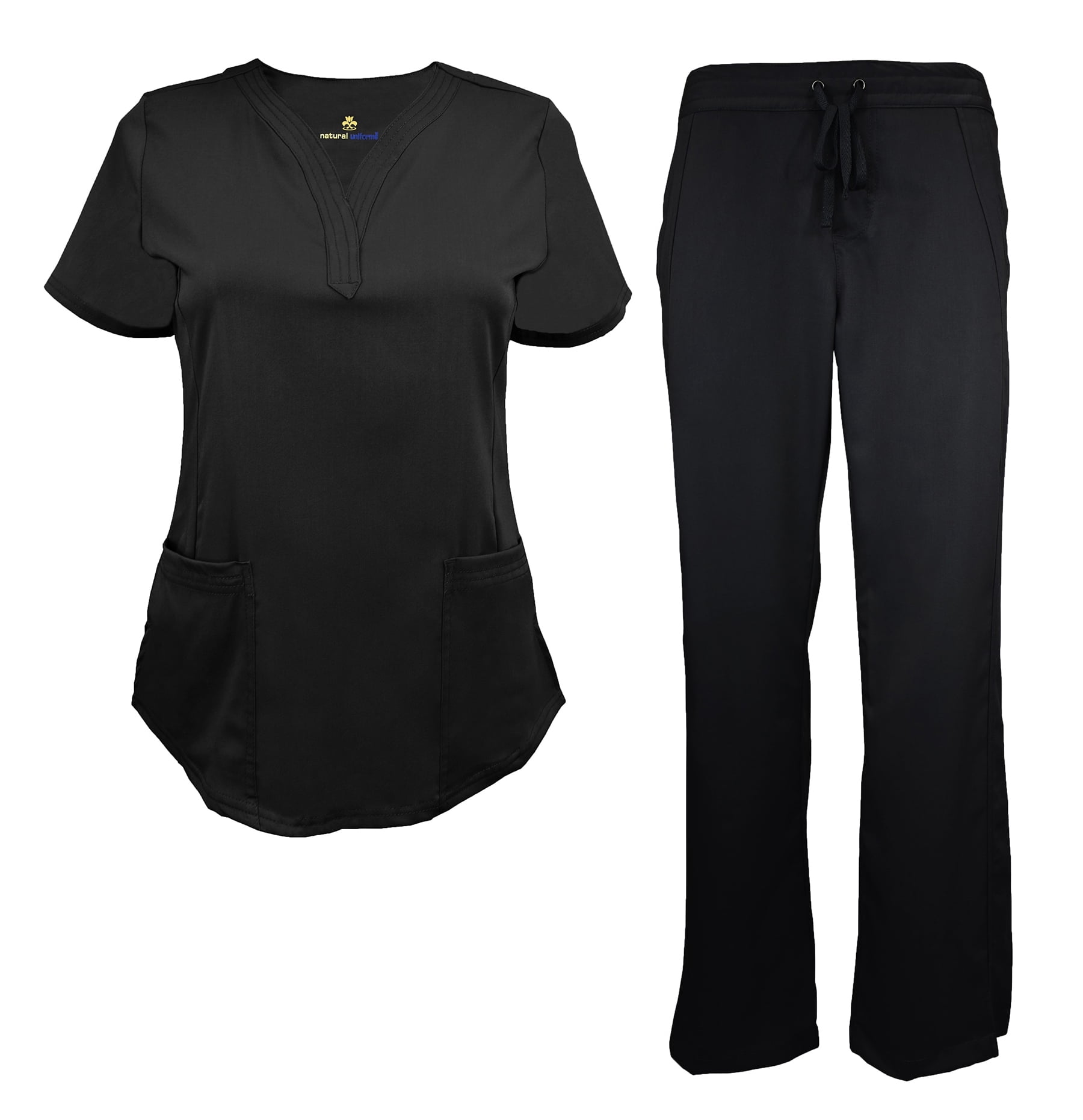 Womens STRETCH SCRUB SET With V-NECK TOP