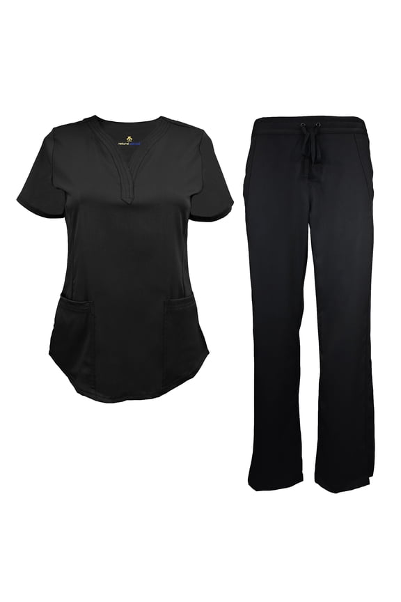 Womens STRETCH SCRUB SET With V-NECK TOP