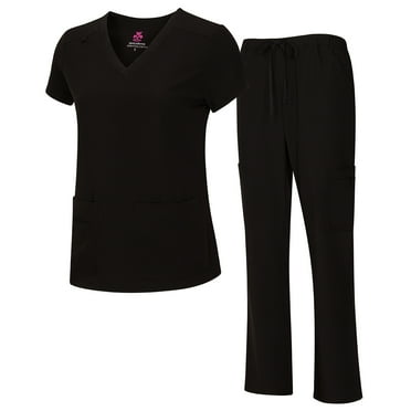 NATURAL UNIFORMS Womens Scrub Set Lightweight Stretch with 12 Pockets