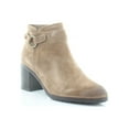 thumbnail image 1 of NATURALIZER Womens Beige Studded Ankle Strap Detail Non-Slip Cushioned Lydia Round Toe Block Heel Zip-Up Leather Booties 10, 1 of 3