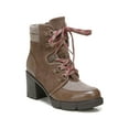 thumbnail image 1 of NATURALIZER Womens Beige Waterproof Myla Round Toe Stacked Heel Lace-Up Leather Booties 7.5 M, 1 of 5