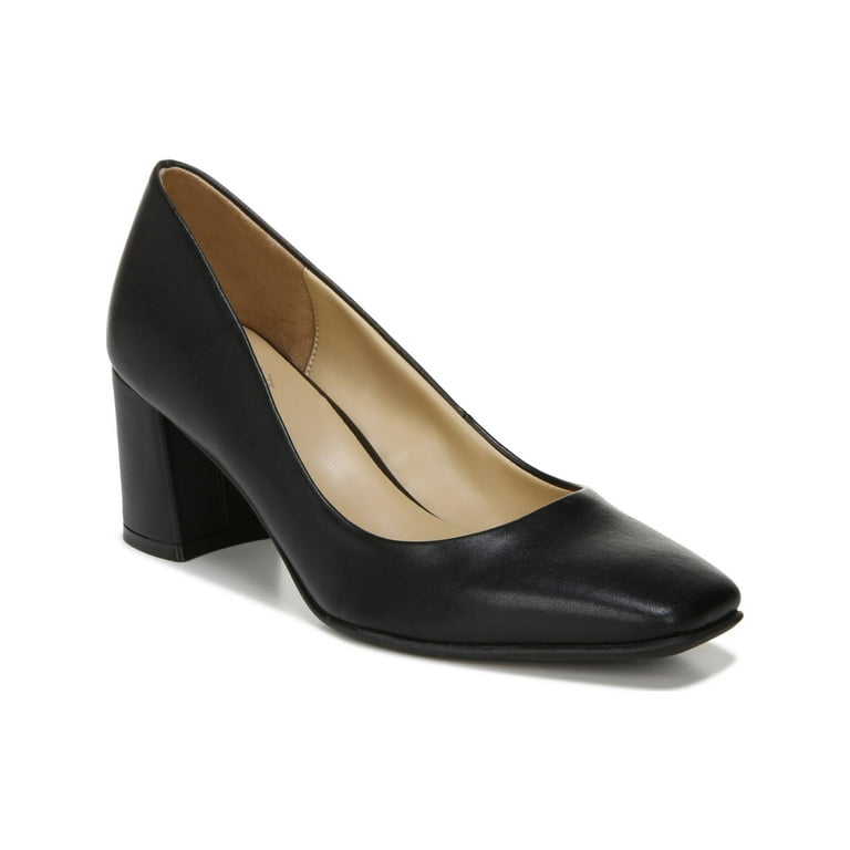 NATURALIZER Womens Black Non Slip Comfort Warner Block Heel Slip