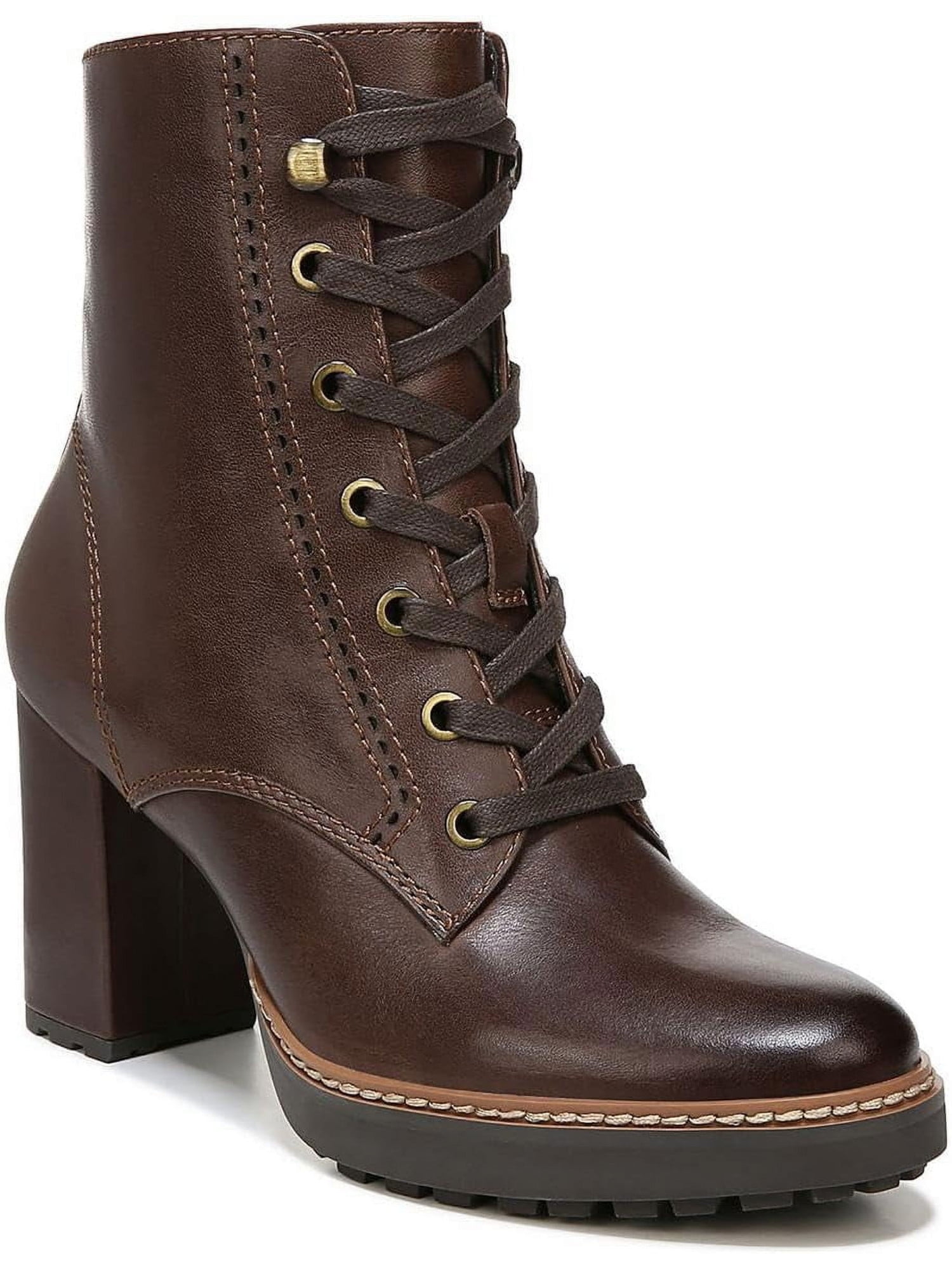 NATURALIZER Womens Brown Padded Goring Non-Slip Cade Round Toe Block Heel Zip-Up Chelsea Boot M main image 0